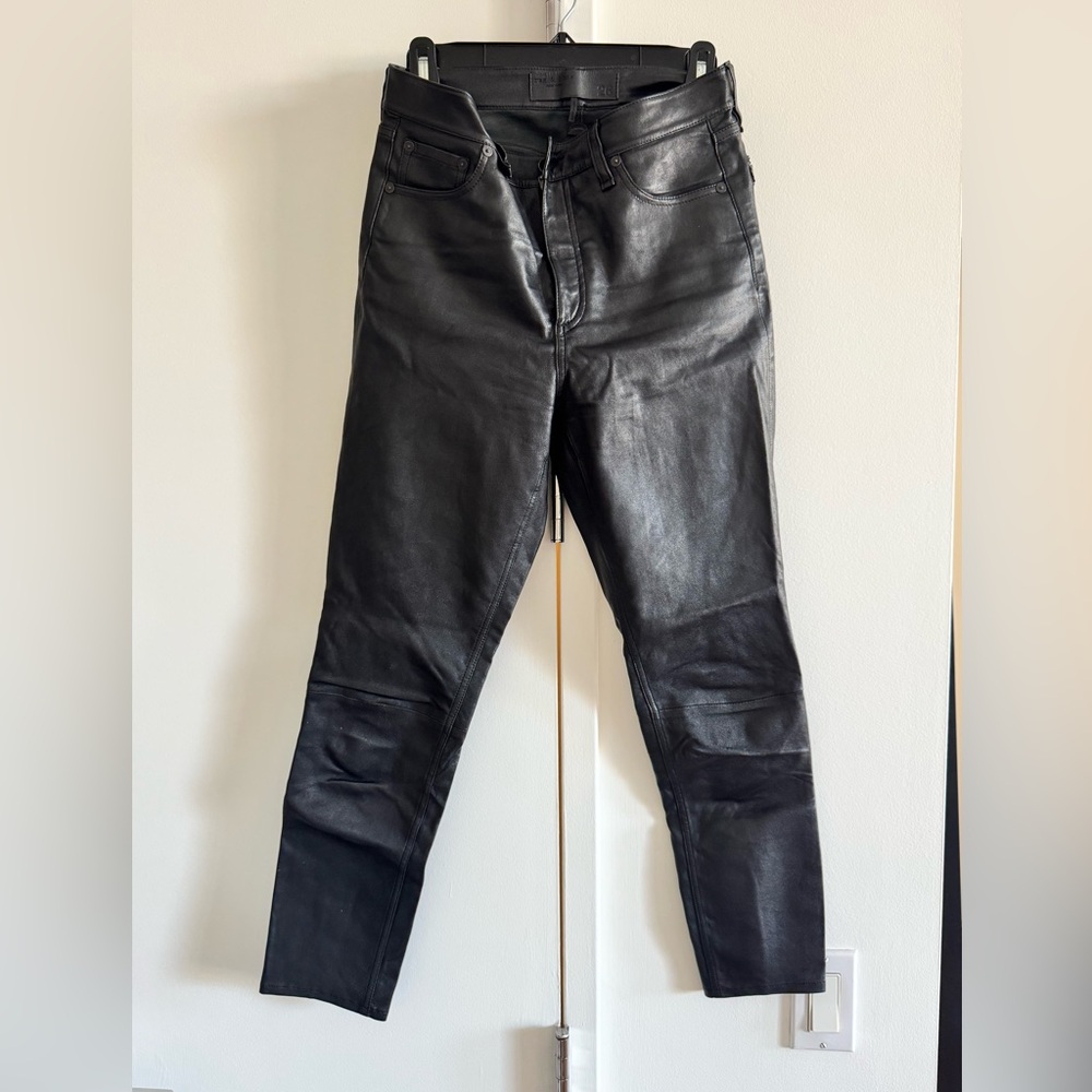 Rag and bone real leather pants